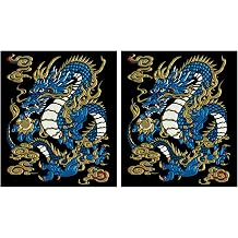 Toyo Case Seal, Decoration Smartphone, Garage Sawai Sticker Guardian Beast Picture Scroll Blue Dragon SHINJU-01 x 2