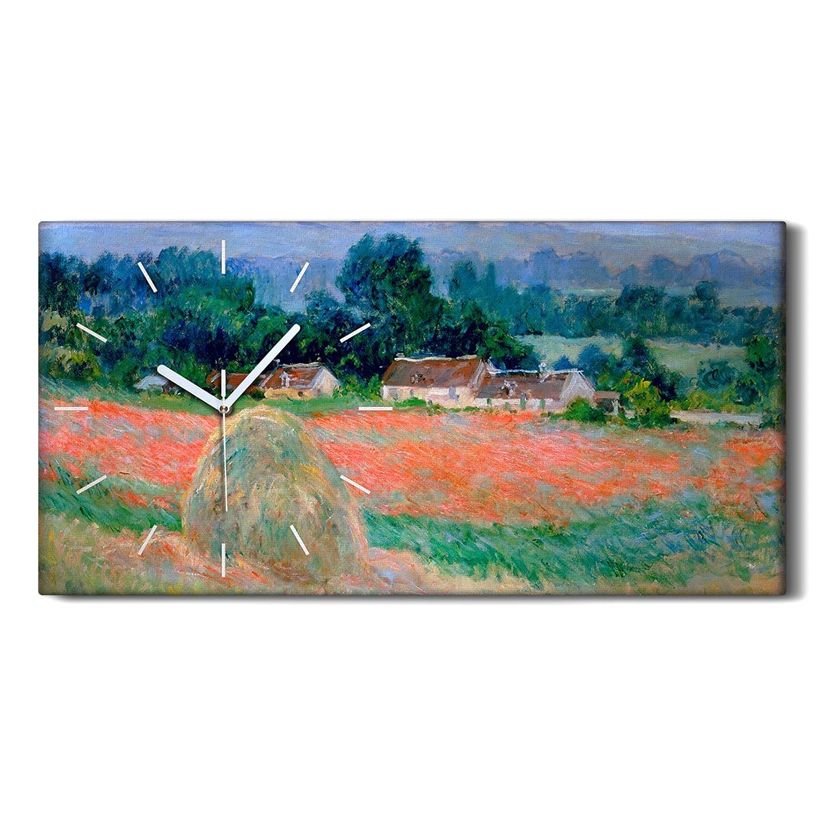 Horloge sur Toile Art Moderne Salon Chambre Tableau Silencieux 60x30