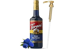 Torani Blue Raspberry Syrup: Unlock a burst of sweet and tangy berry...