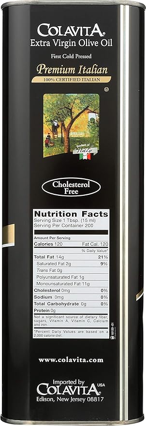 Aceite de Oliva Extra Virgen Colavita Premium Italiano 101.4 fl oz Lata miniatura 2