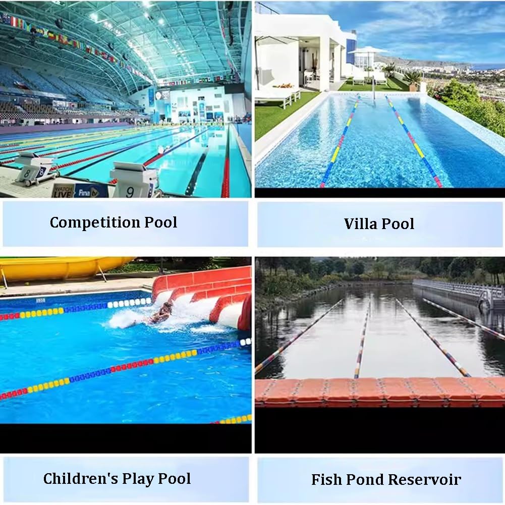 Schwimmbecken Sicherheitstrennseil, Sechseckig Schwimmbecken Wasserleitungsschiene, Innen-Außenbereich Schwimmende Absperrung, Rettungsschwimmball Trennlinie