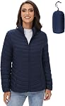 Royal Matrix Women's Packable Puffer Jacket Lightweight Winter Puffy Jacket Stand Collar Warm Puffer Coat