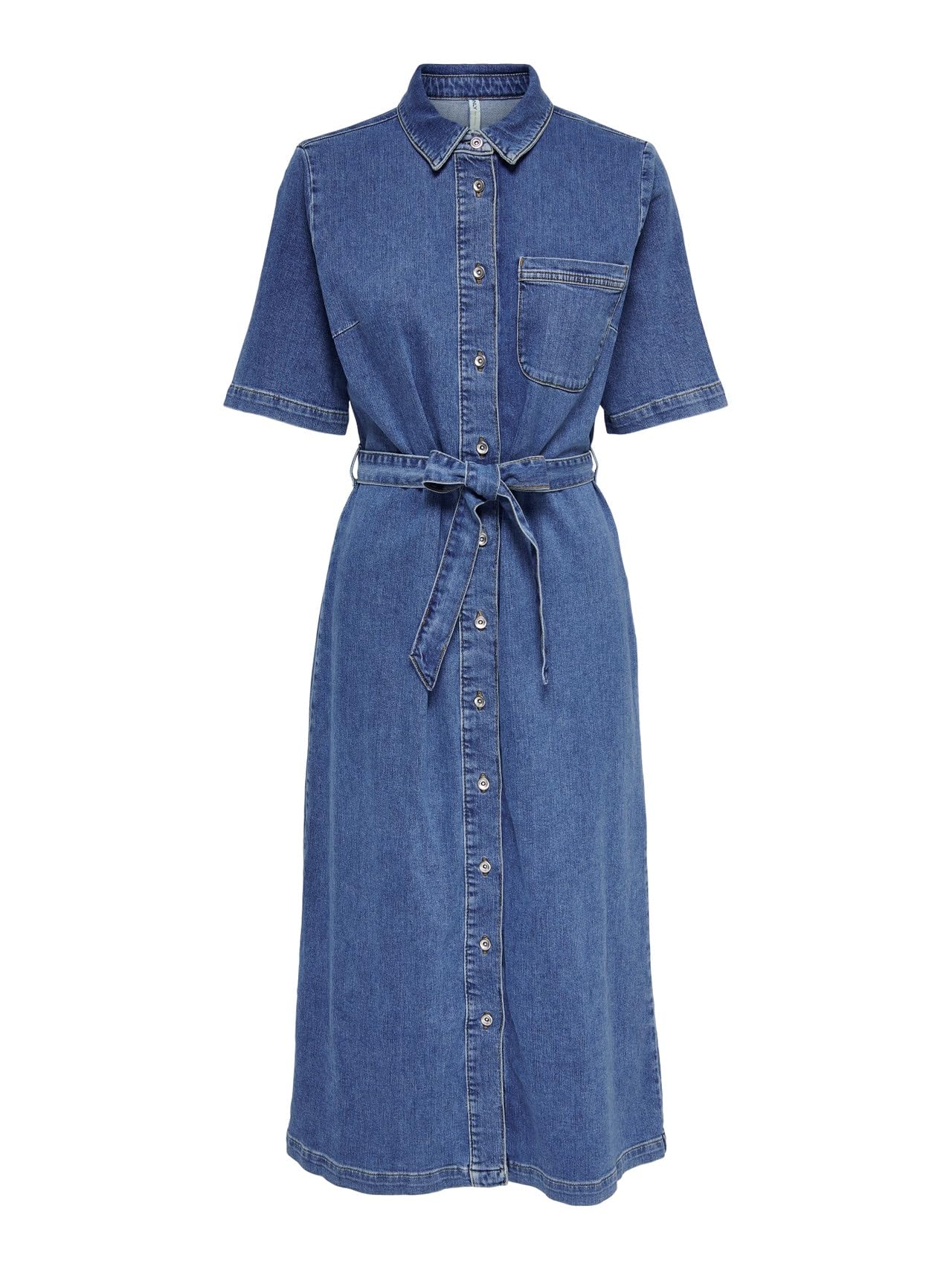 Only Women's Medium Blue Denim Denim Dress Onllana Midi Dress Xs, Xs