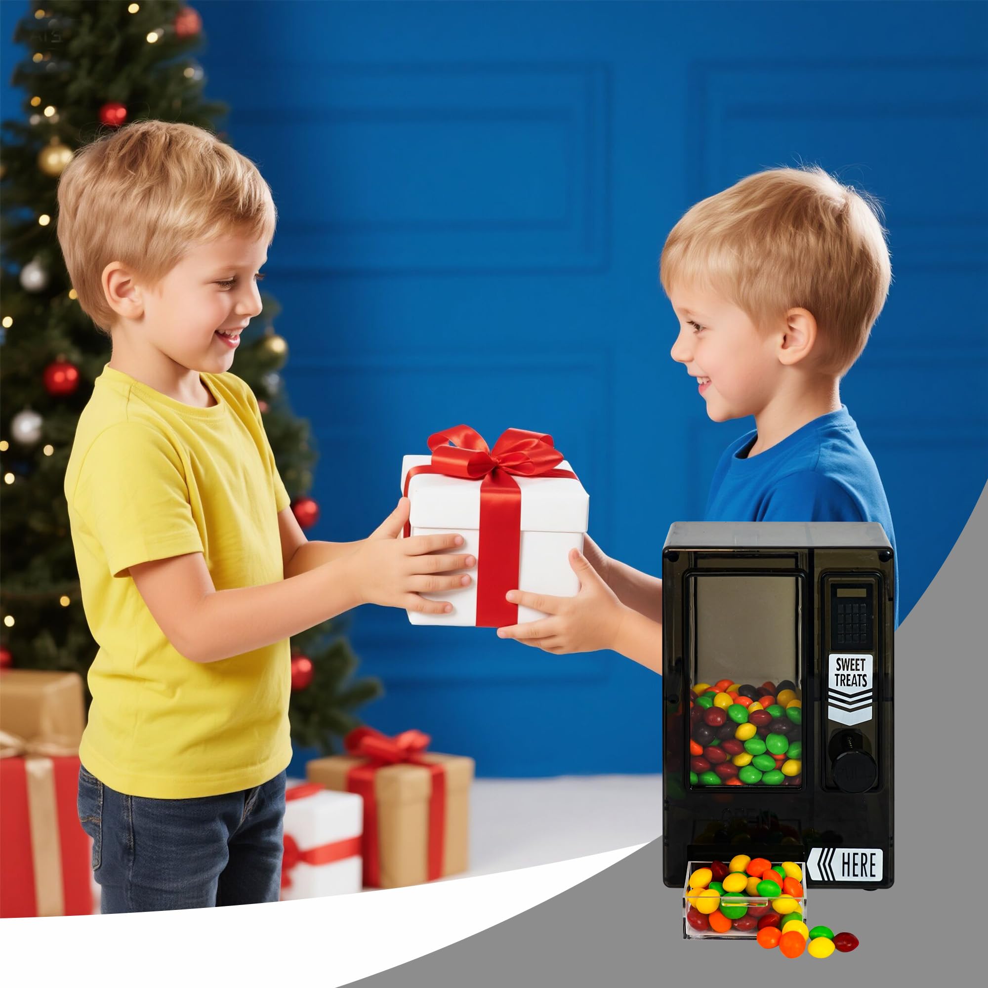 YOBRO Distributore di caramelle, simpatico distributore automatico per scrivania, macchina manuale per caramelle, mini caramelle, regalo di compleanno e Natale per ragazze, regalo per amici, fidanzate