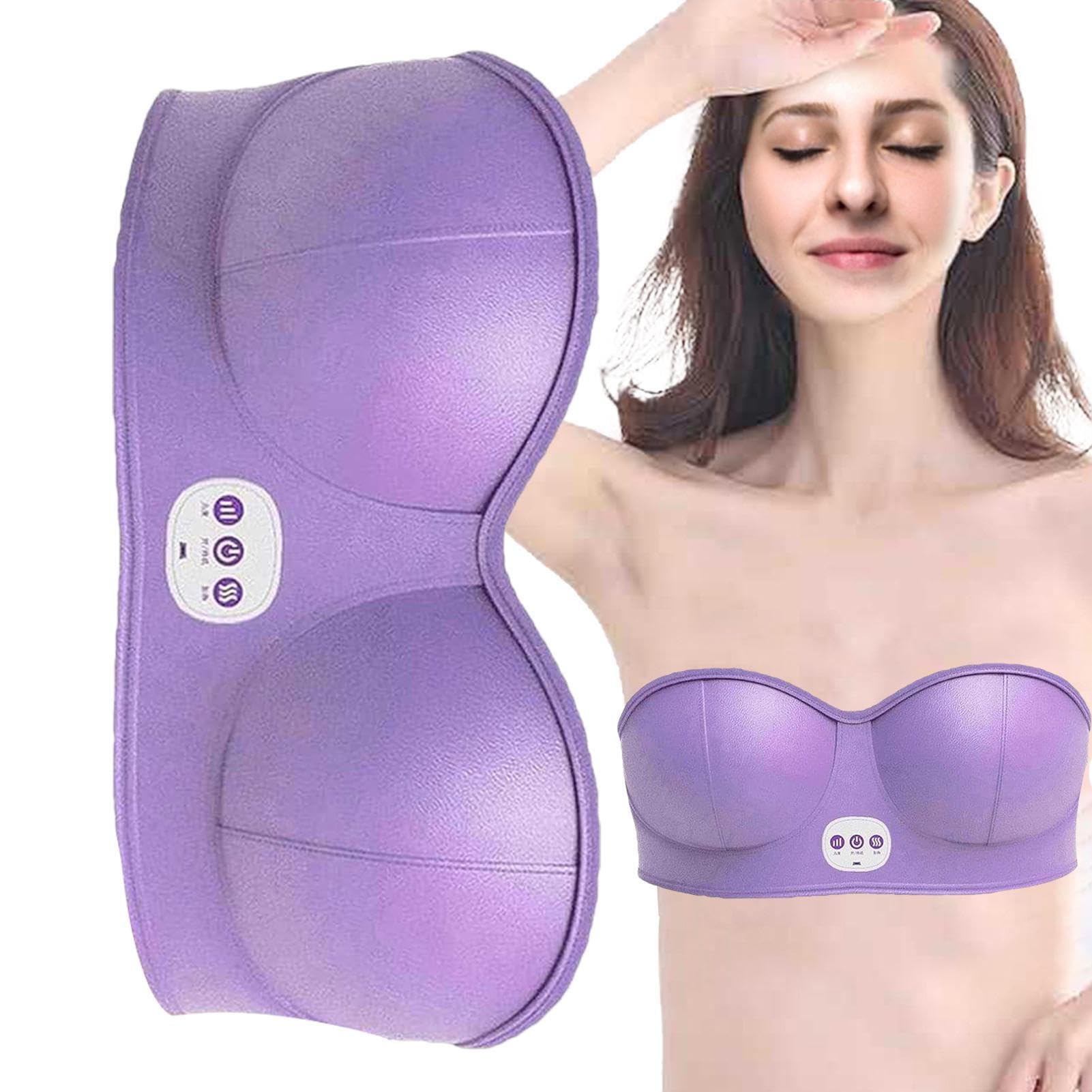 Masseur de sein pour la fermeté | Outil de massage chauffant pour appareil de beauté intelligent | Rehausseur de sein USB sans fil, soins du corps pour femmes pour un charmant contour de sein Pw tools