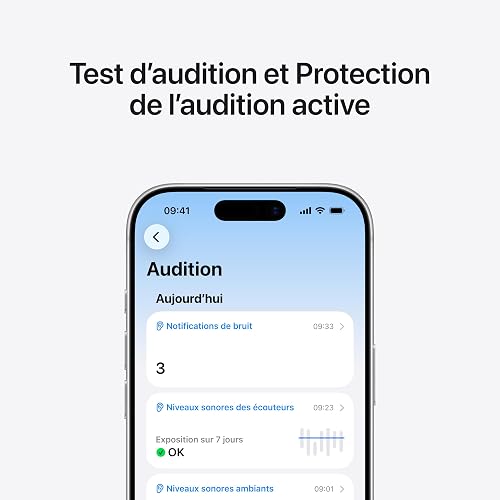 Apple AirPods Pro 3 Écouteurs sans Fil, réduction Active du Bruit, détection de la fréquence Cardiaque, écouteurs Bluetooth, Audio Spatial, Son Haute-fidélité, Recharge USB-C - 4