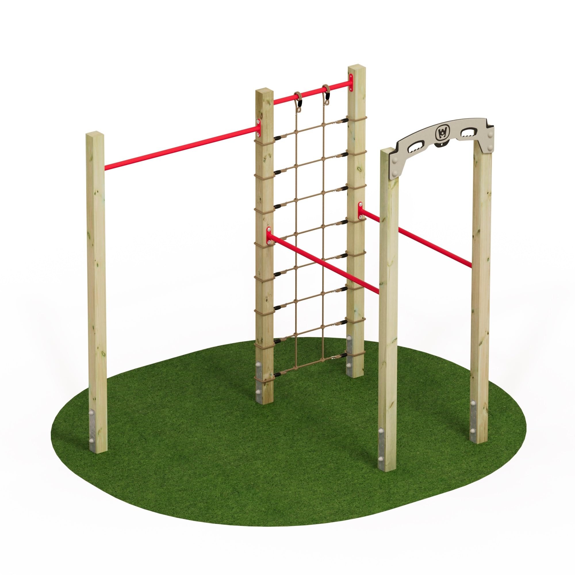 Wickey Fitnessgerät - Fit Base 520 - Outdoor Fitnessstudio, Gym für Zuhause, Klettern und Sport für Jugendliche und Erwachsene im Garten mit Klimmzugstange