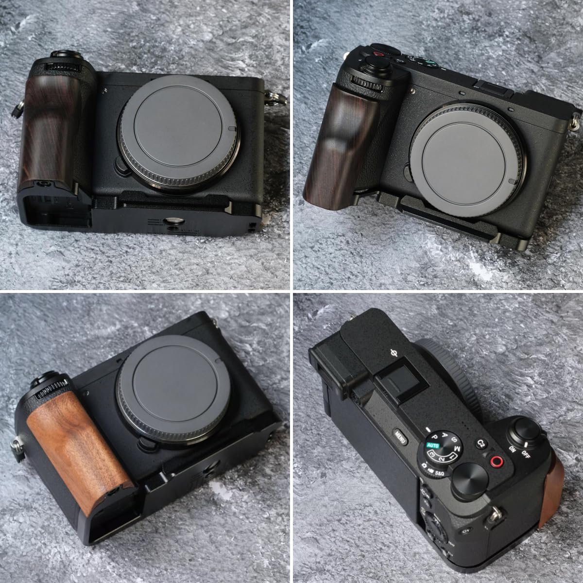 Amazon | SONY A6700 専用 カメラウッドグリップ 高級檀木材 木製
