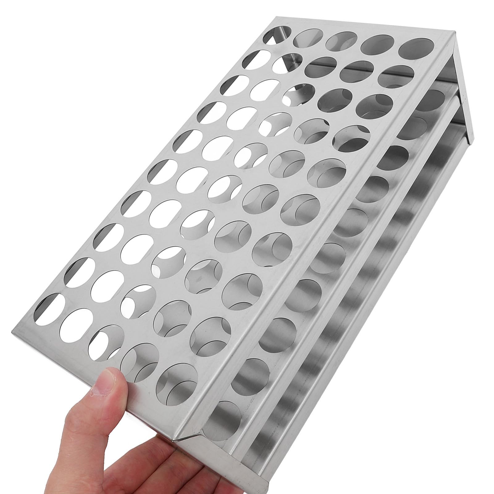 Gradilla para Tubos de Ensayo de Acero Inoxidable, 50 Orificios
