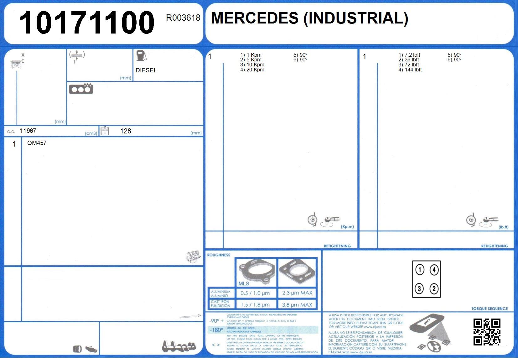 Ajusa 52251900 Kit Guarnizioni, Testata