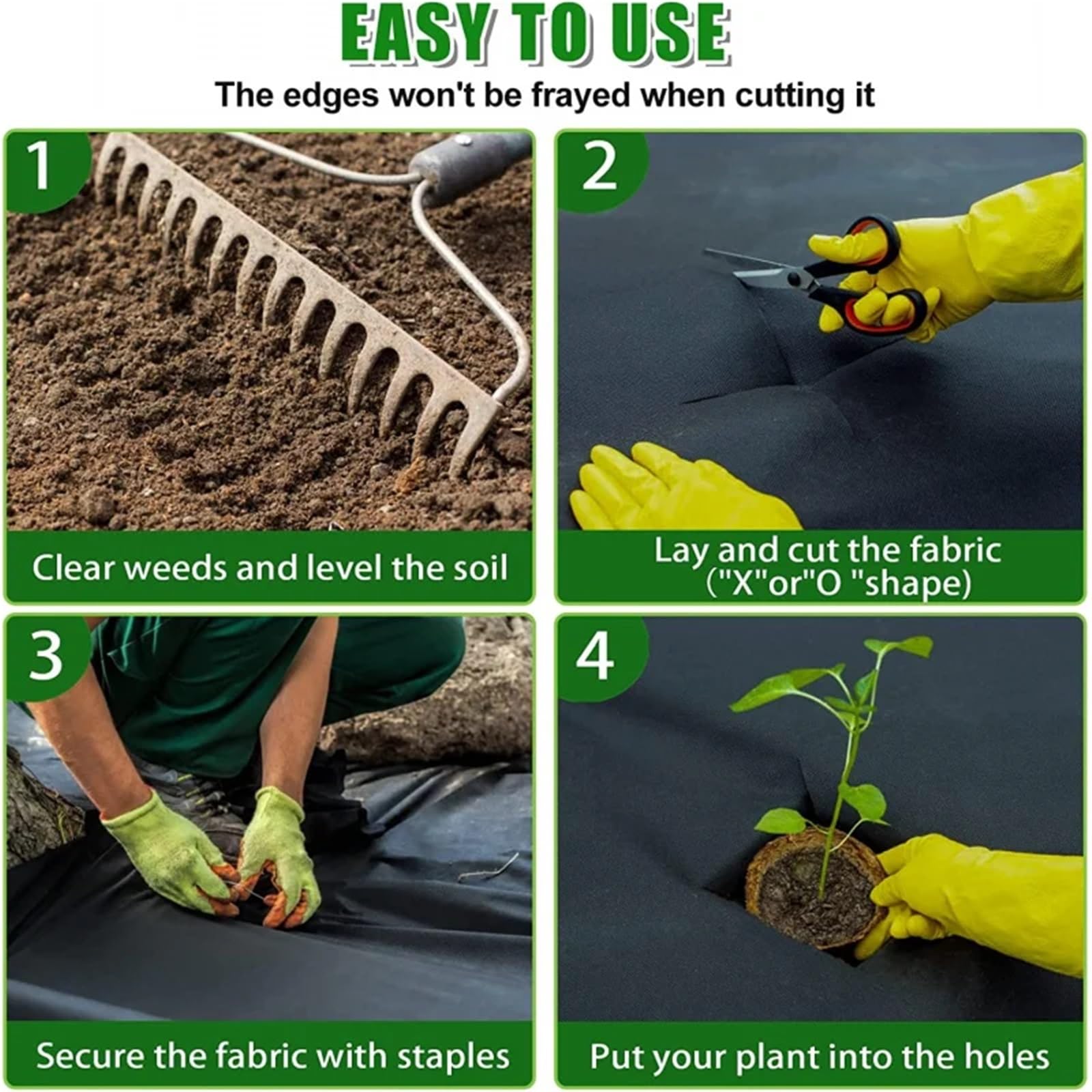 Telo Pacciamatura Tessuto barriera Anti-Erbacce da Giardino in Tessuto Non Nero Resistente for Prato e permeabilità all'Acqua di Controllo | 80CMX1000CM