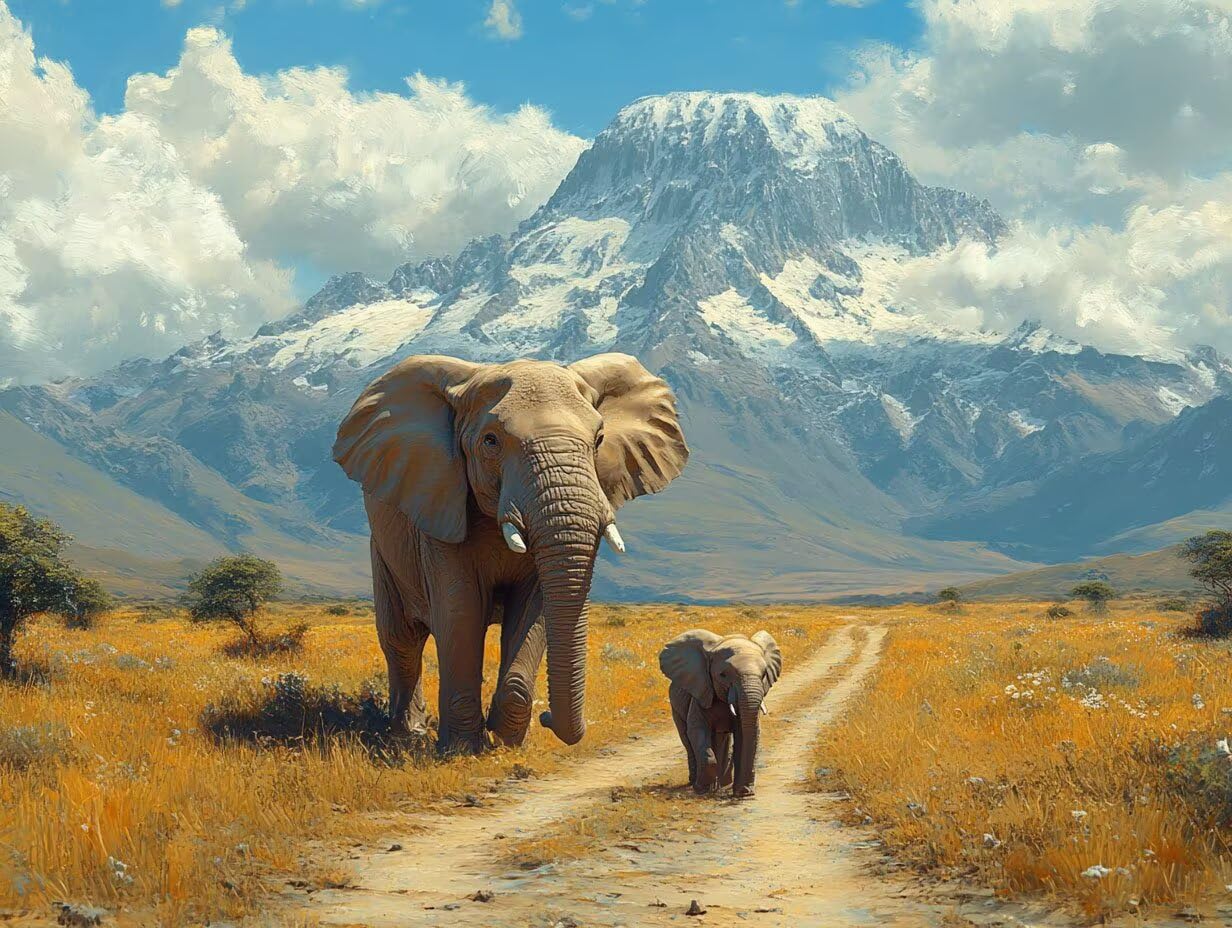 Diamond Painting Kit Elefante Diamond Painting Adults 110x80cm 3-3V758