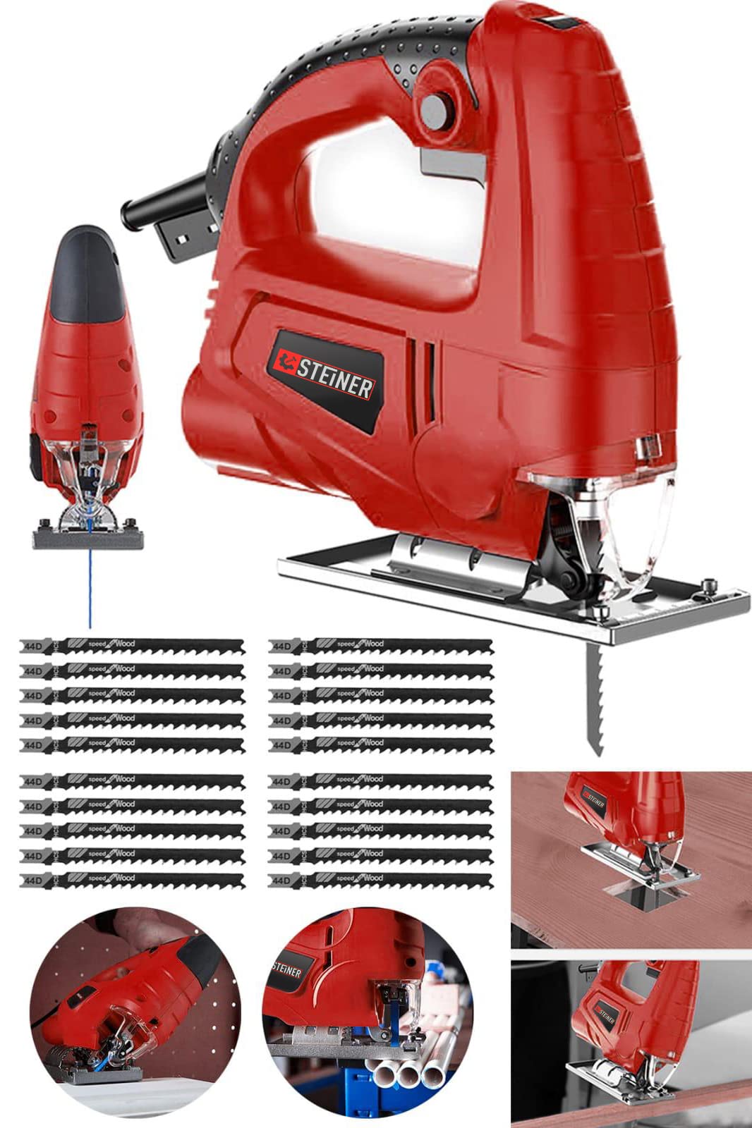 Steiner Alman 4000 W Sjs Metal Şanzıman 6 Kademe Devirli Bakır Sargılı Dekupaj Testere makinesi 20Uç - ST0518R215400127