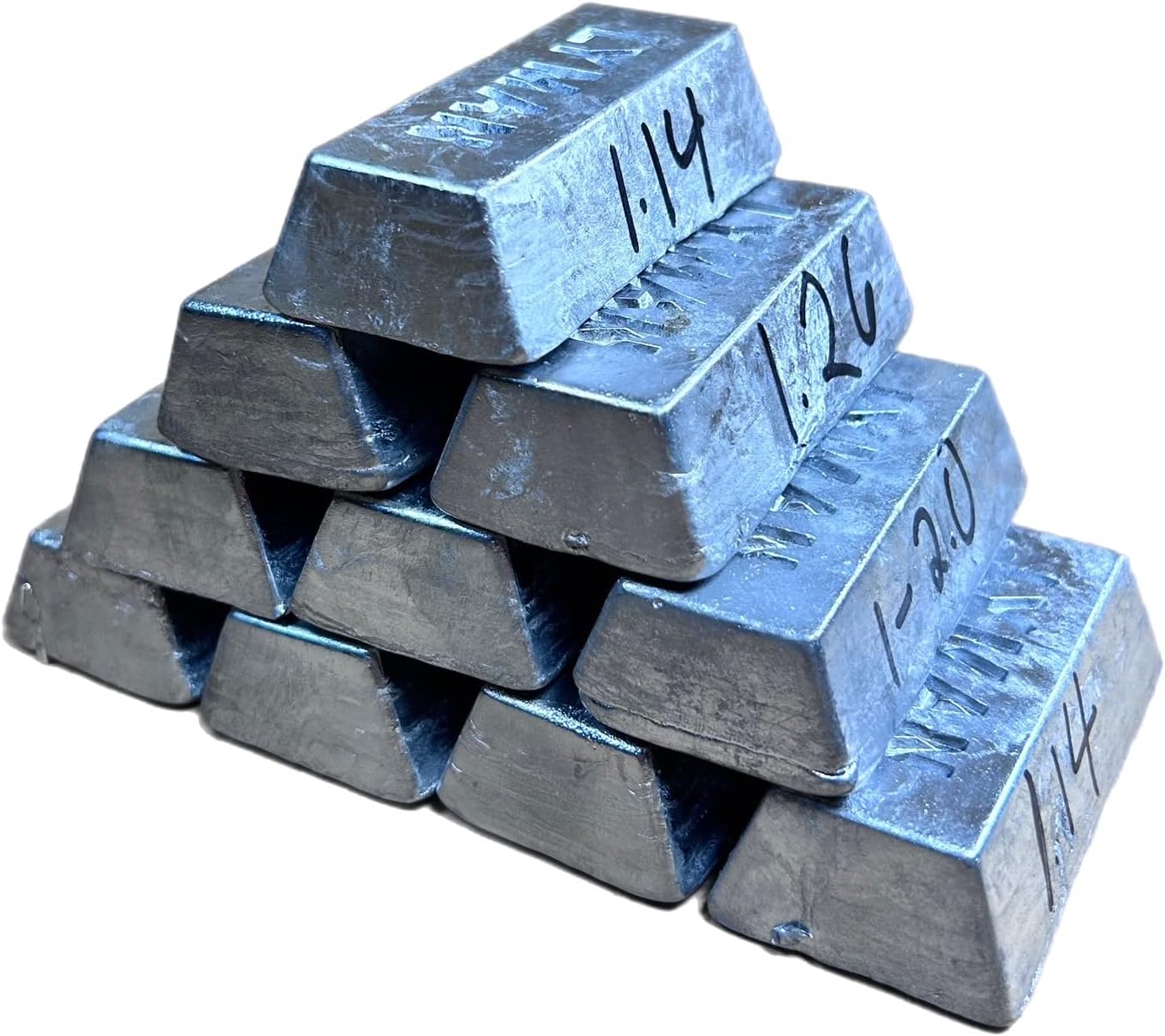 One Pound Lead Ingots, Great for Fishing Weights, Sinkers