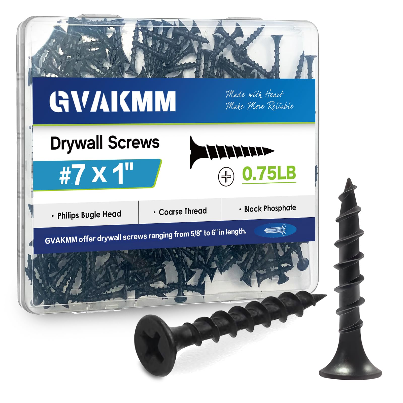 Drywall Screws - 305 Pack #7 x 3/4" -11