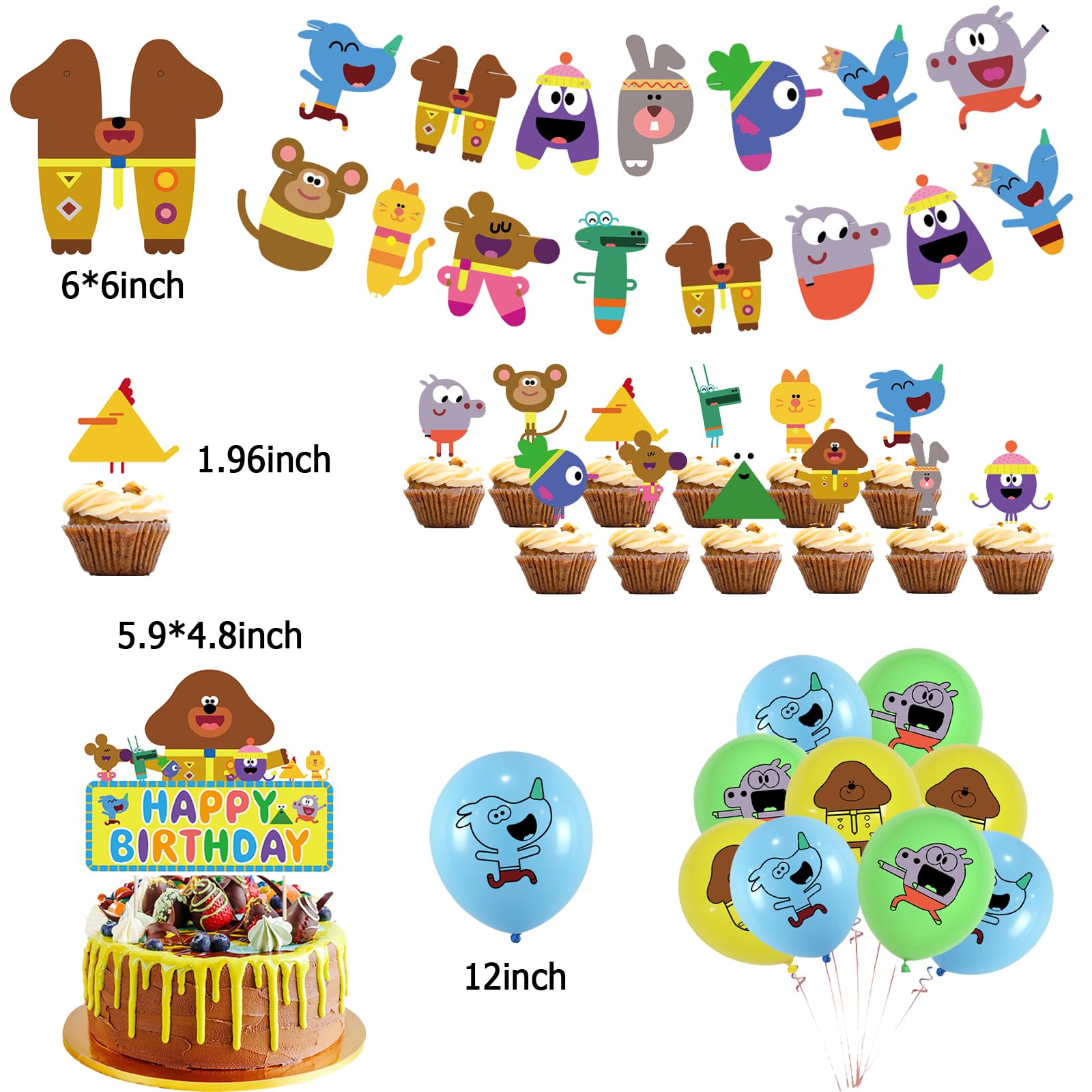 Set Decorazione Compleanno | Palloncini, Festone E Topper Per Torta, Materiali Di Alta Qualità, Colori Vivaci, Kit Completo Per Feste