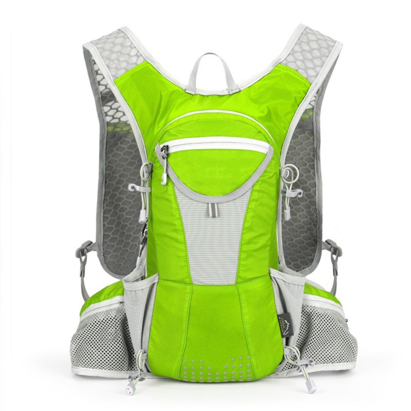 Zaino da corsa leggero, gilet da corsa regolabile da donna con sacca idrica per ciclismo, ideale per trail running ed escursionismo (verde)