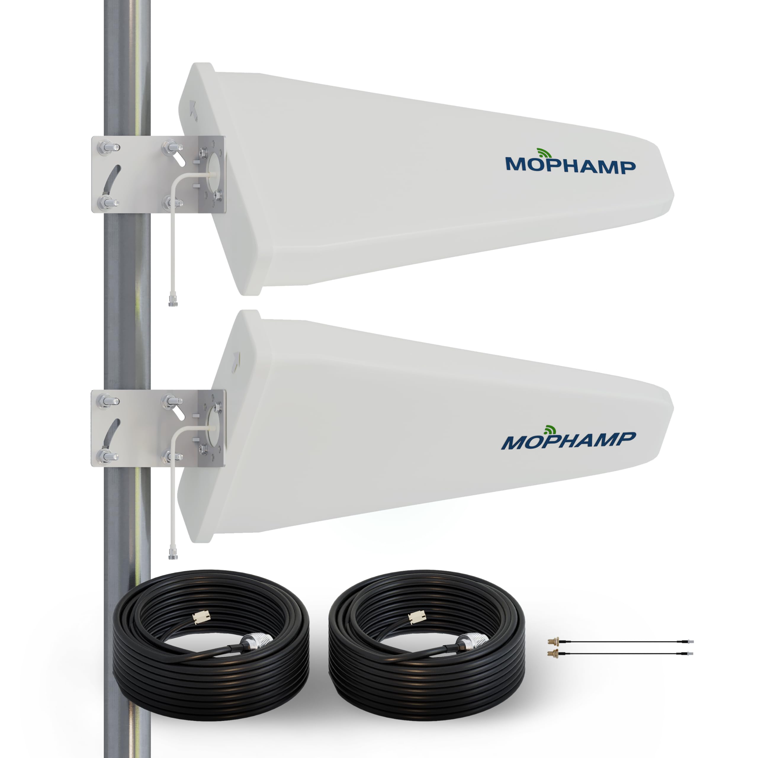 Antenna Esterna 5G 4G LTE MIMO 2x2 Direzionale Alto Guadagno 15dBi con 10M Cavo coassiale per Router Modem con SMA TS9 Antenna Doppio | Standard Kit
