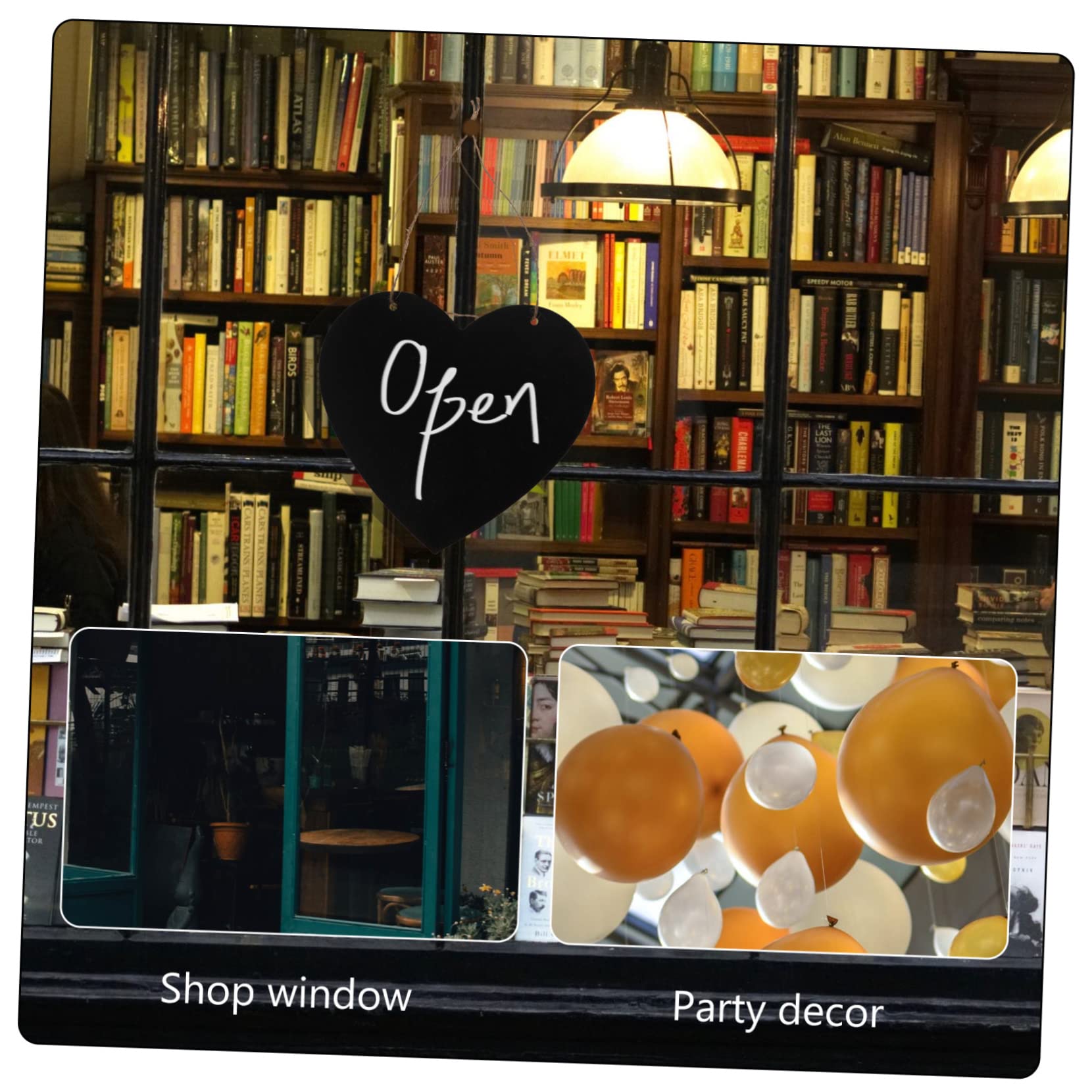 RORPOIR 4Pcs Heart Hanging Chalkboard Sign DIY Blank Plaques for Home Decor Shop Bar Restaurant Stylish Wall Art Options