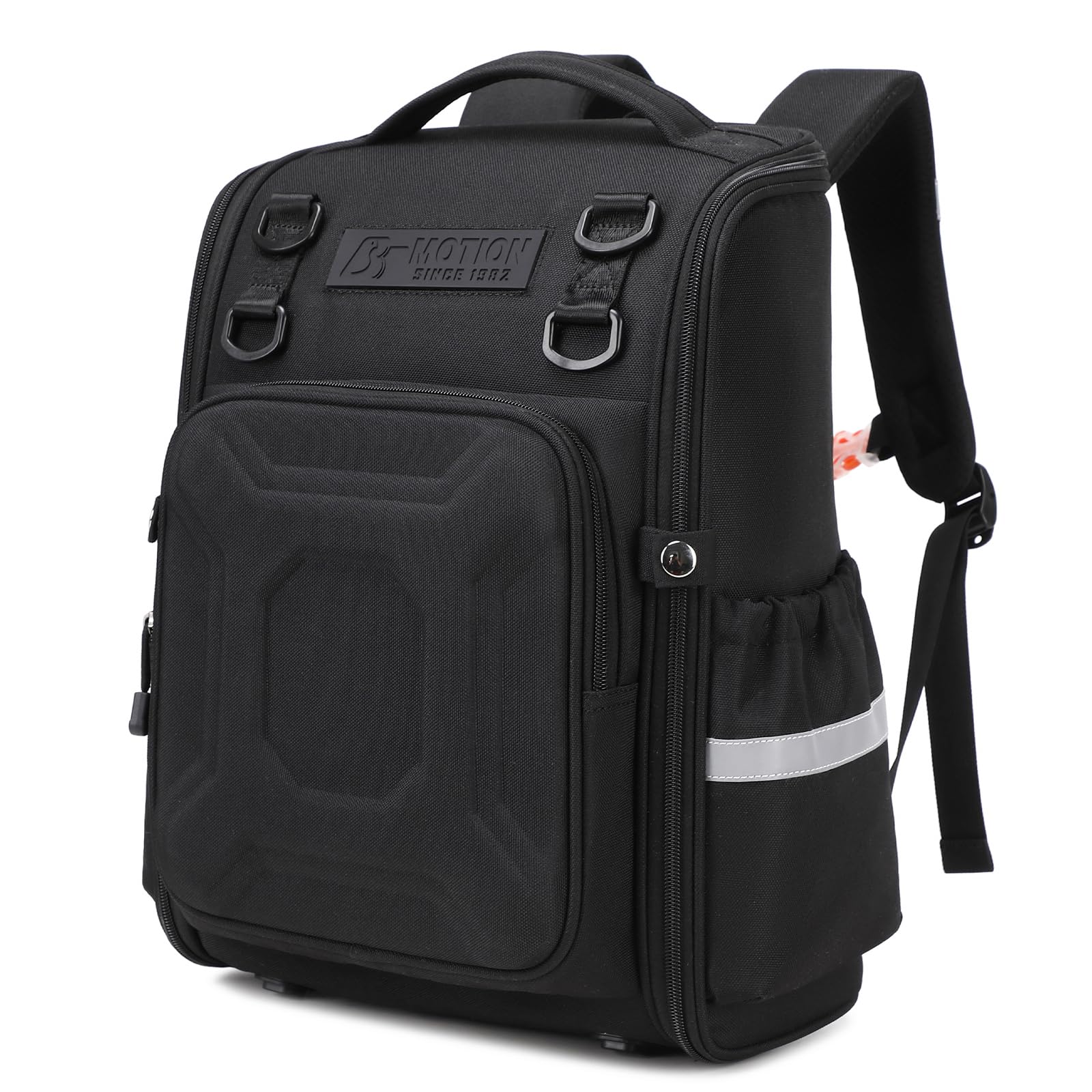 Amythe Zaino Scuola Ragazzi Classi da 1 a 6 Ergonomico Riflettente, Nero | Impermeabile Cinturino Pettorale Leggero Traspirante Nero Daypack Multitasche Capiente Resistente per Scuola Viaggio