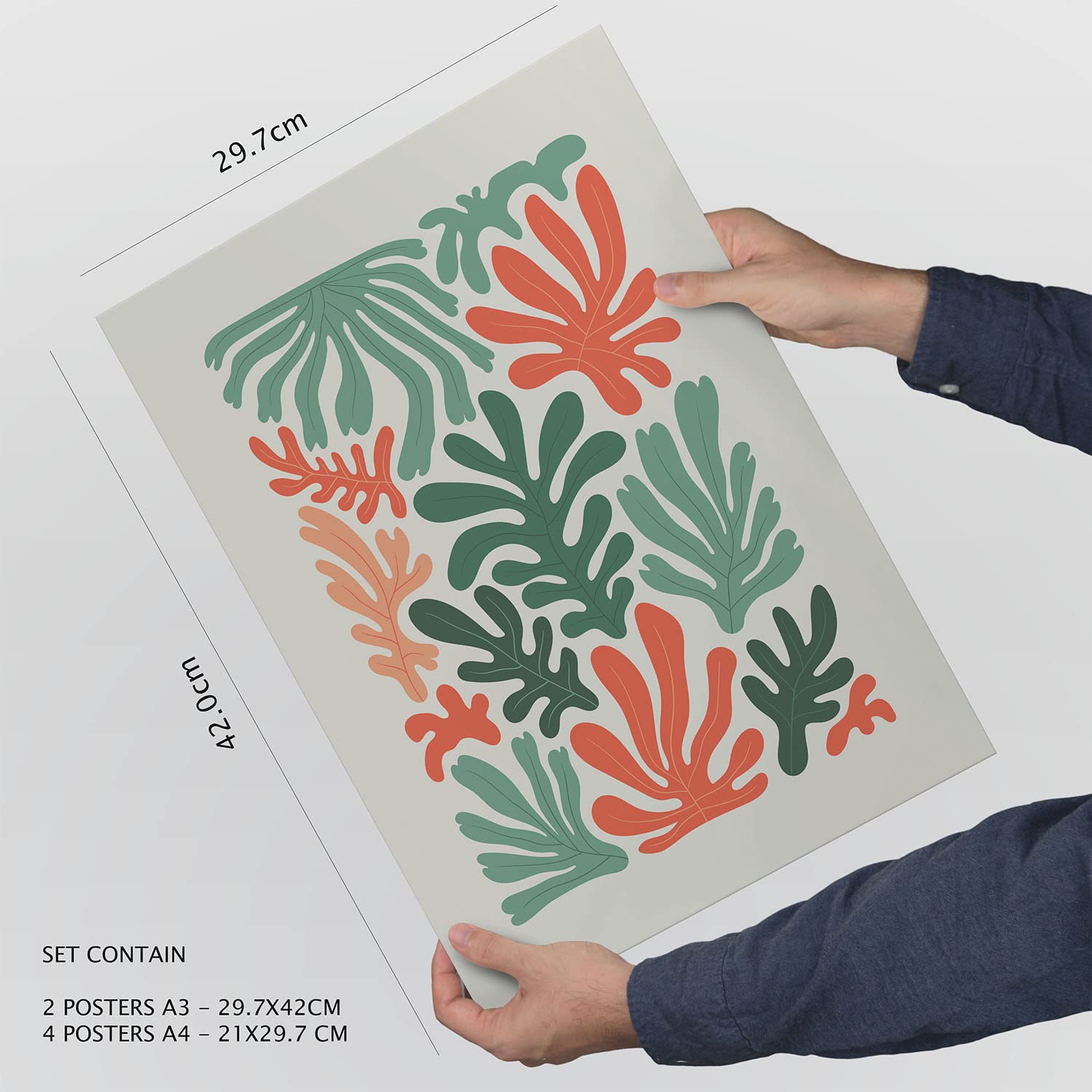 Affiches Déco Minimalistes Nacnic - Set 6 Tirages Pastel A3/A4