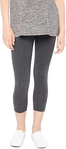 Motherhood Maternity - Leggings elásticos esenciales para mujer, ajuste secreto sobre el vientre, longitud completa y cortos XS-3X, paquetes de 1 y 2