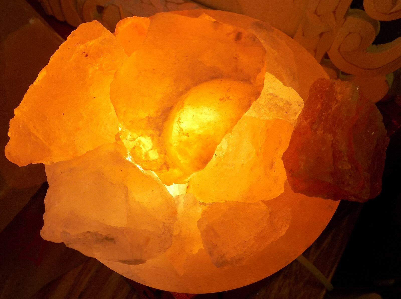Lámpara de sal Brasero cm 15 kg 2/3, sal del Himalaya Grotette Tibet Sal Rosa