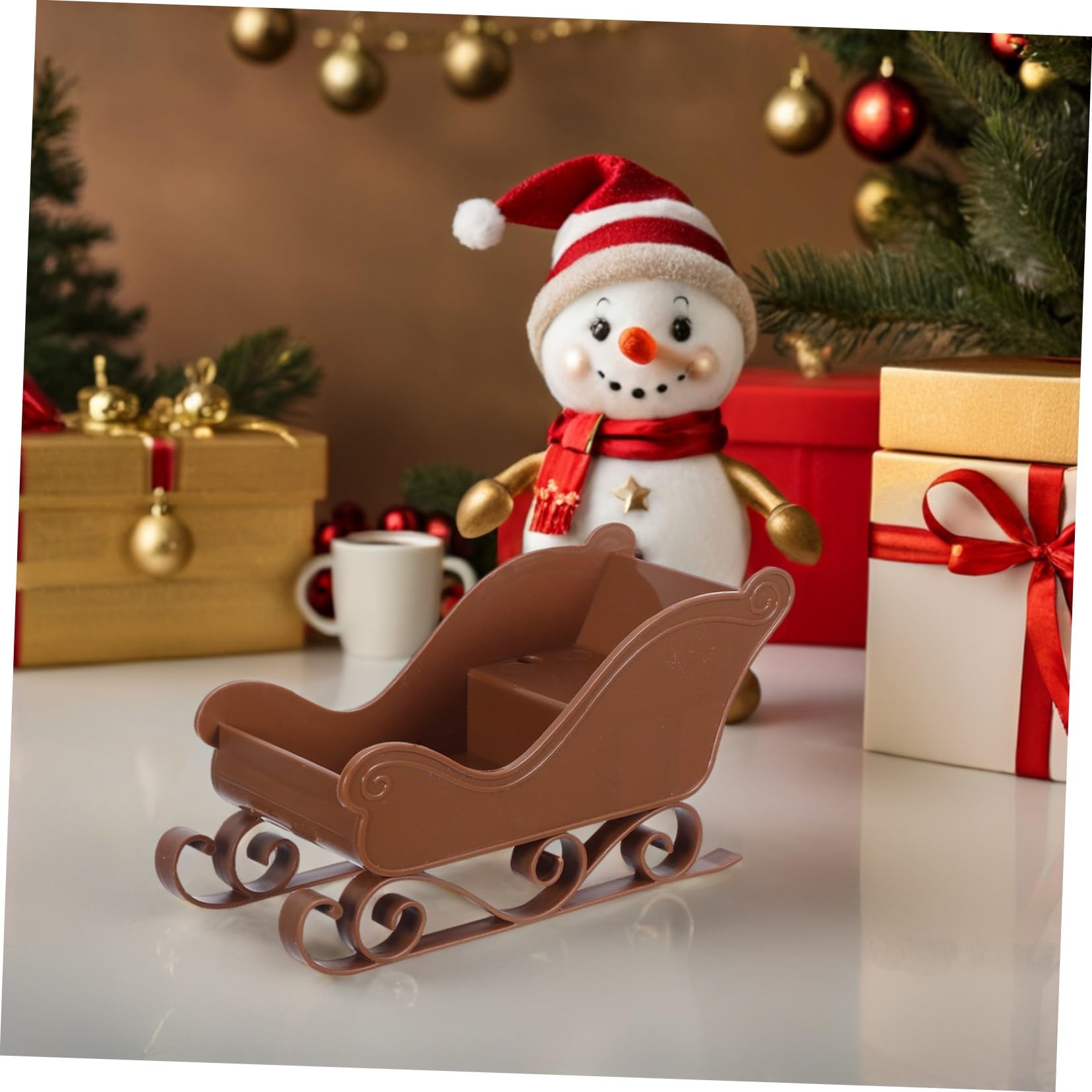 Cabilock 3piezas Decoración de Trineo Navideño para Mesa Mini Trineos de Adornos de Escritorio para Navidad para Decoración de Ventana y Mesa