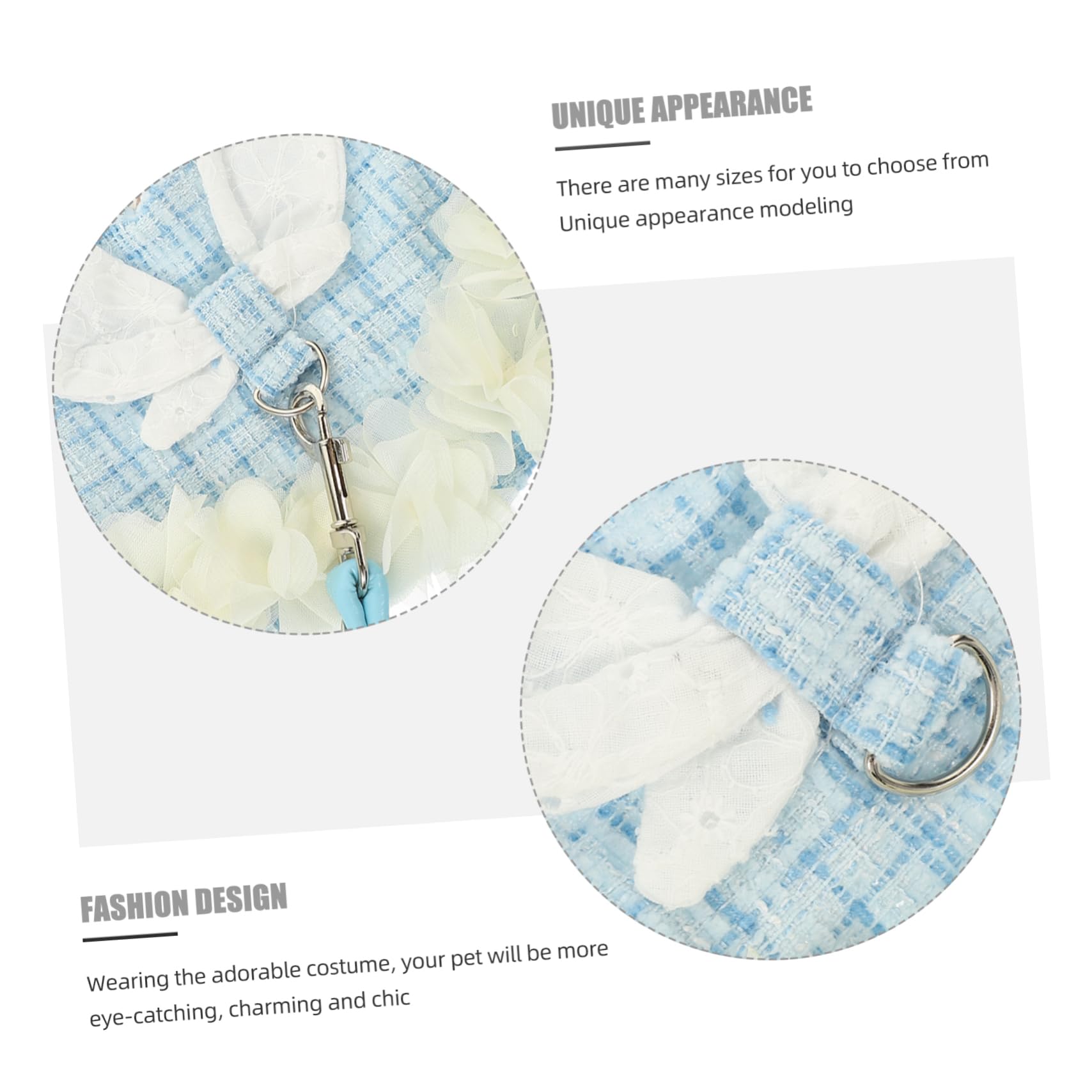 Angoily 3sets Per Coniglio Con Guinzaglio Gilet Vestibile Per Animali Domestici Design Elegante e Confortevole Per Passeggiate e Foto