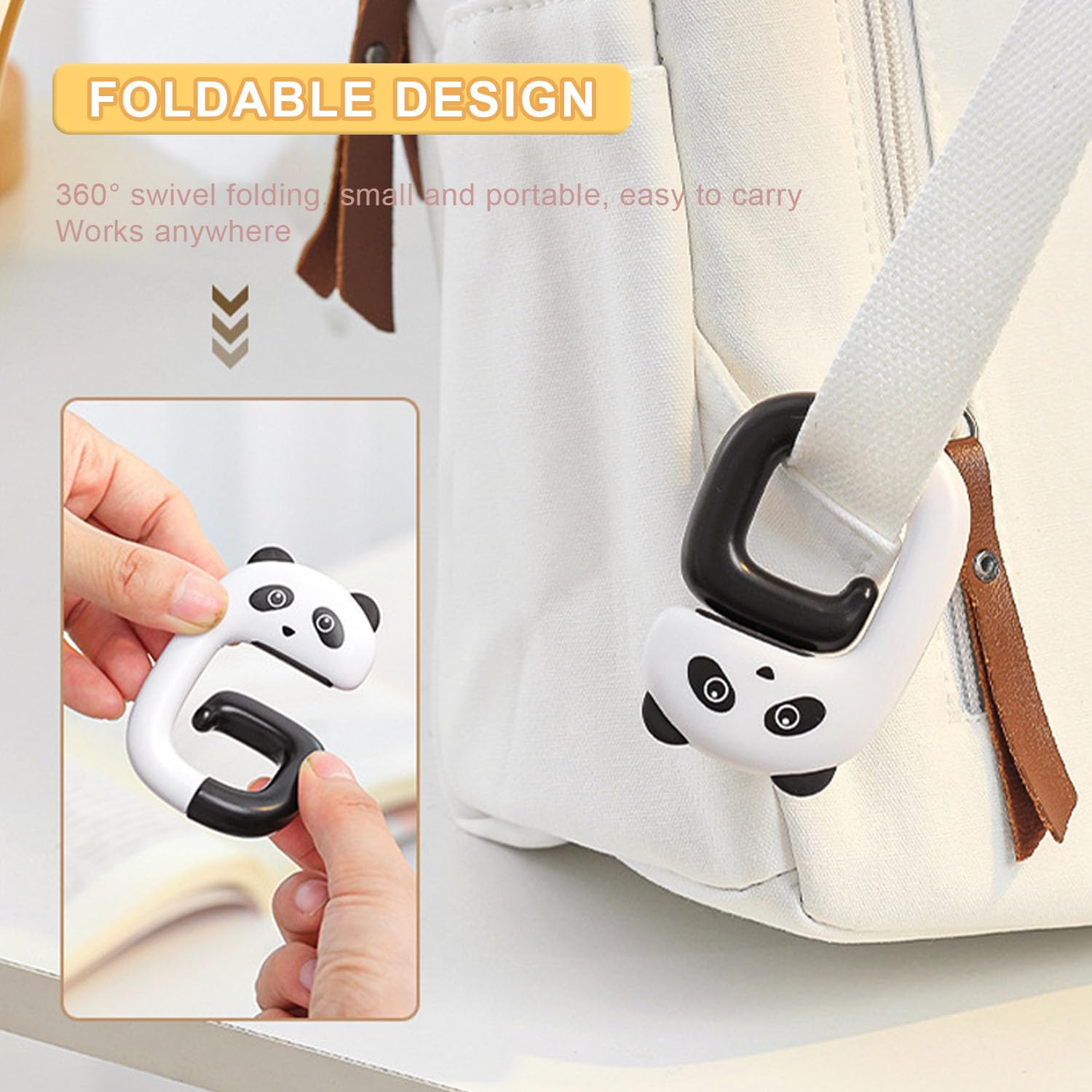 Crochet Pliable Pour Sac à Main De Table - Support Rond Métallique, Anti-glisse, Portable - 9