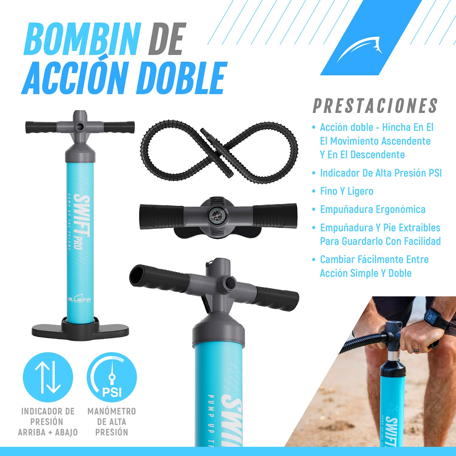 Bluefin Cruise Premium Stand Up Paddle Set, Tabla de Paddle Hinchable Premium para Adultos, Paquete SUP con Mochila, Remo de Fibra de Vidrio y Bomba