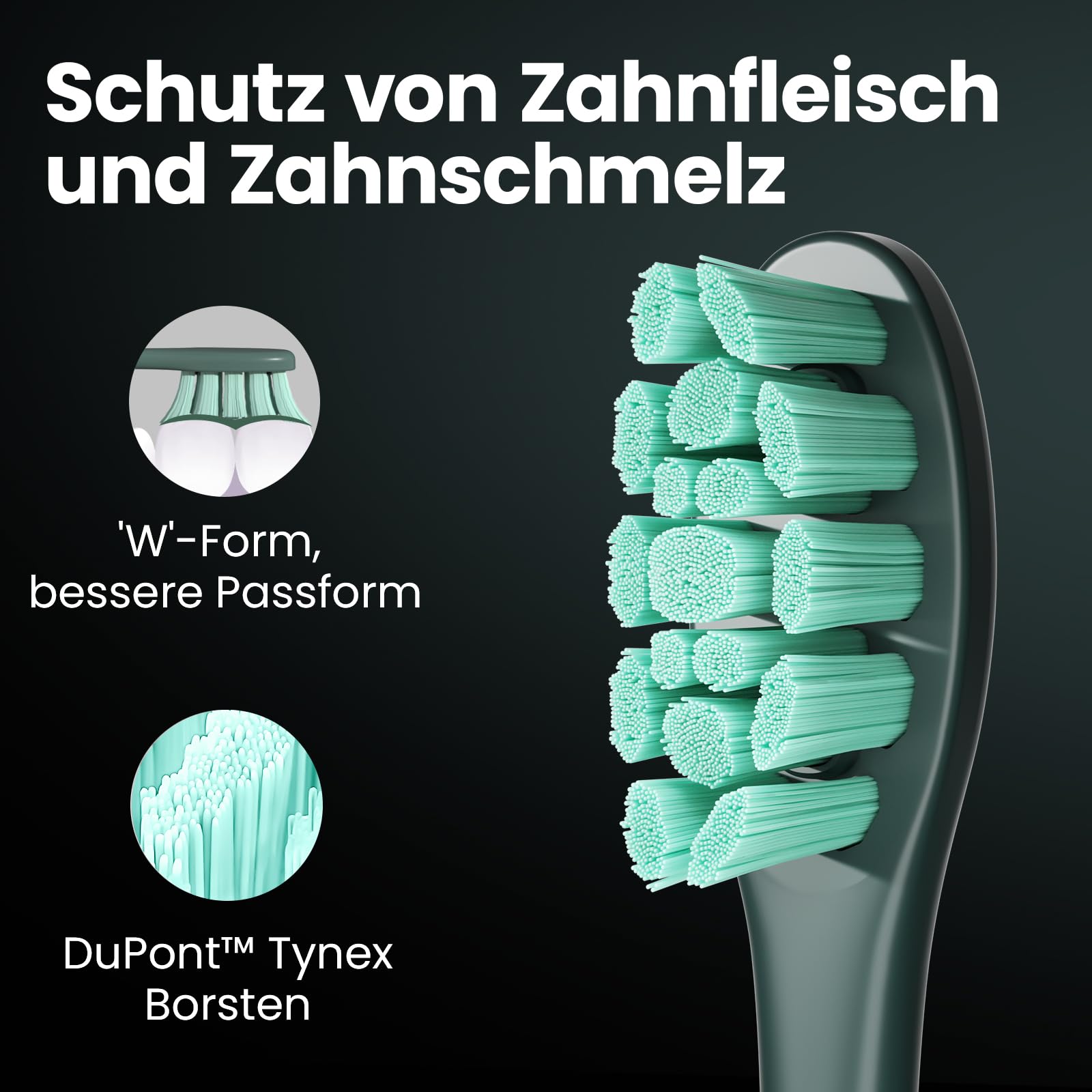 Oclean X Pro, Smart Sonic, elektrische Schallzahnbürste, 3 Putzprogramme mit Weißning, kabelloses Schnellladen für 30-Tage-Nutzung, Anti-Schimmel Design, Wasserdicht nach IPX7 – Grün