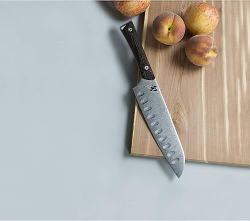Miniatura 2 de Shun Kanso Santoku - Hoja de acero inoxidable de alta calidad con mango de madera diseño tradicional asiático hecho a mano en Japón cuchillo de