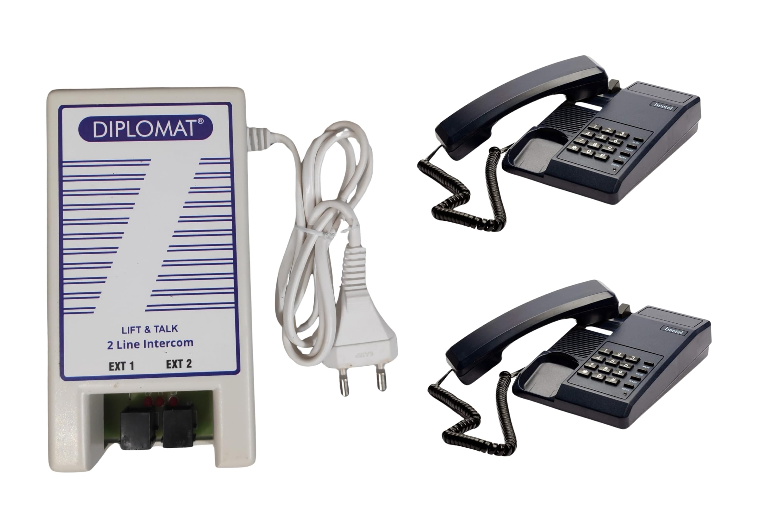 Navkar Systems Lift & Talk Intercom System with EPABX and 2 Landline Phones-image-46