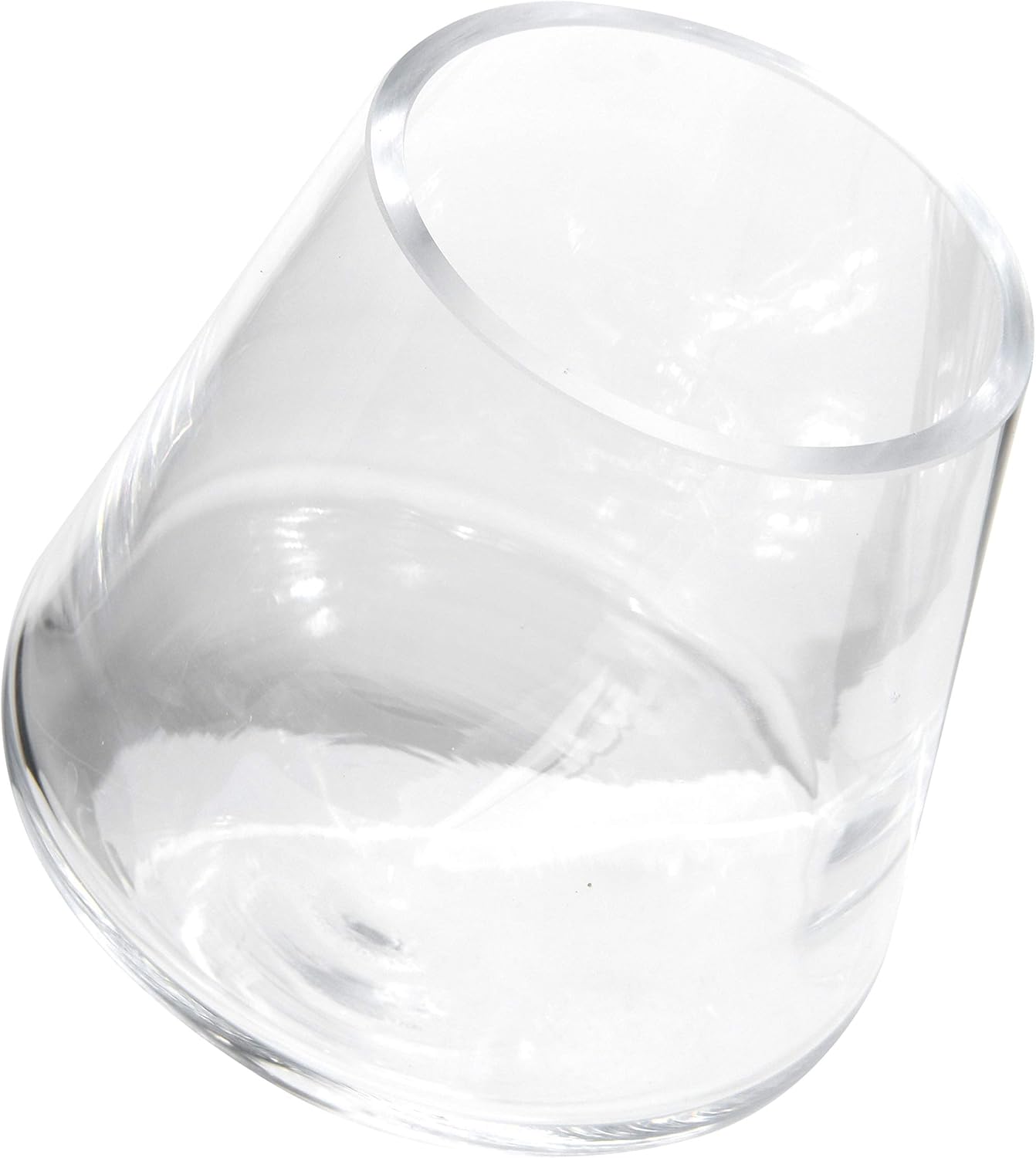 Bloomingville Angled Base Glass Decorative Vase, Clear