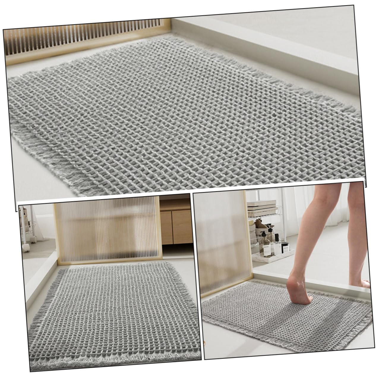 Tappeto Bagno Antiscivolo Assorbente Microfibra Design Elegante e Resistente Per Decorare Tuo Spazio e Assicurare Comfort e Sicurezza