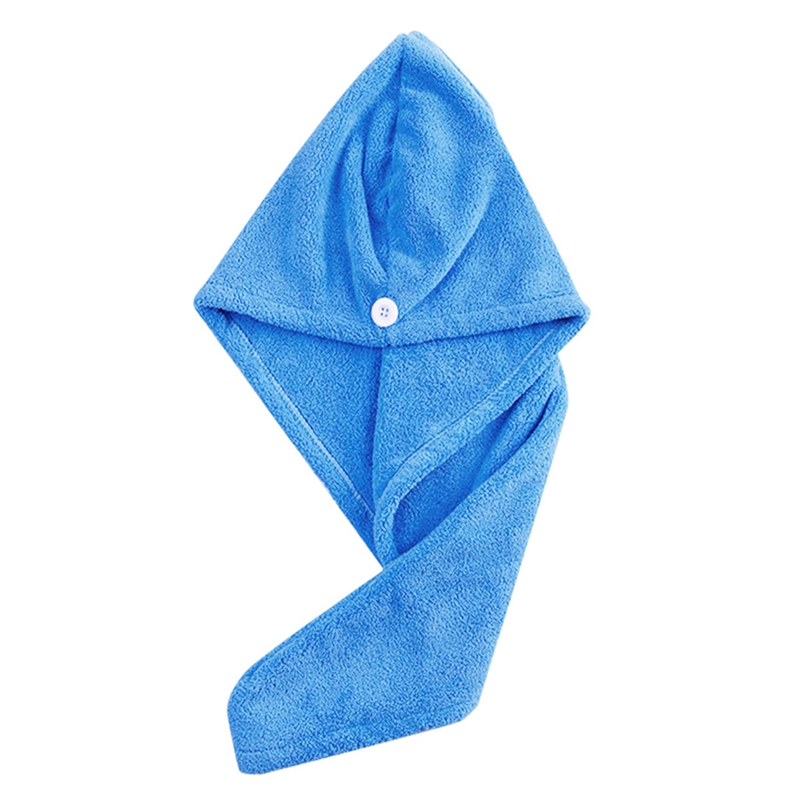 Trockene Haarkappe Mädchen Haartrocknungshut Schnell trocknendes Haar Handtuchkappe Hut Badehut Mikrofaser Solide Handtuchkappe Super Absorption Turban Hair Dry Cap (Color : Blue)