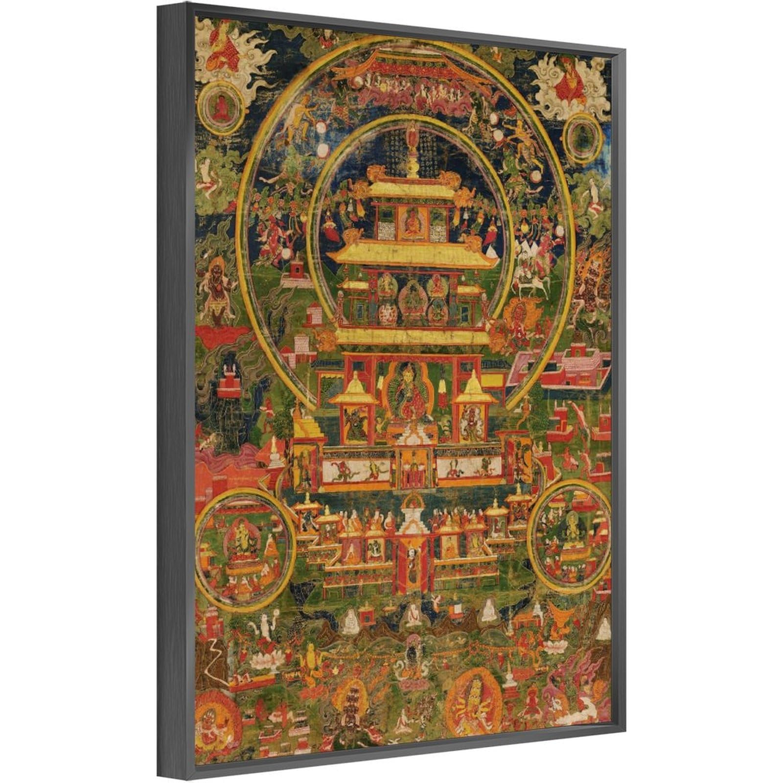 Buddhist Art,Zang Mdog DPal Ri,Sukhavati,Buddha Statue,art Prints,Vintage Art,canvas Wall Art,famous Art Prints, Canvas Art Poster And Wall Art Picture Print Modern Family Bedroom Decor Posters 16x24i