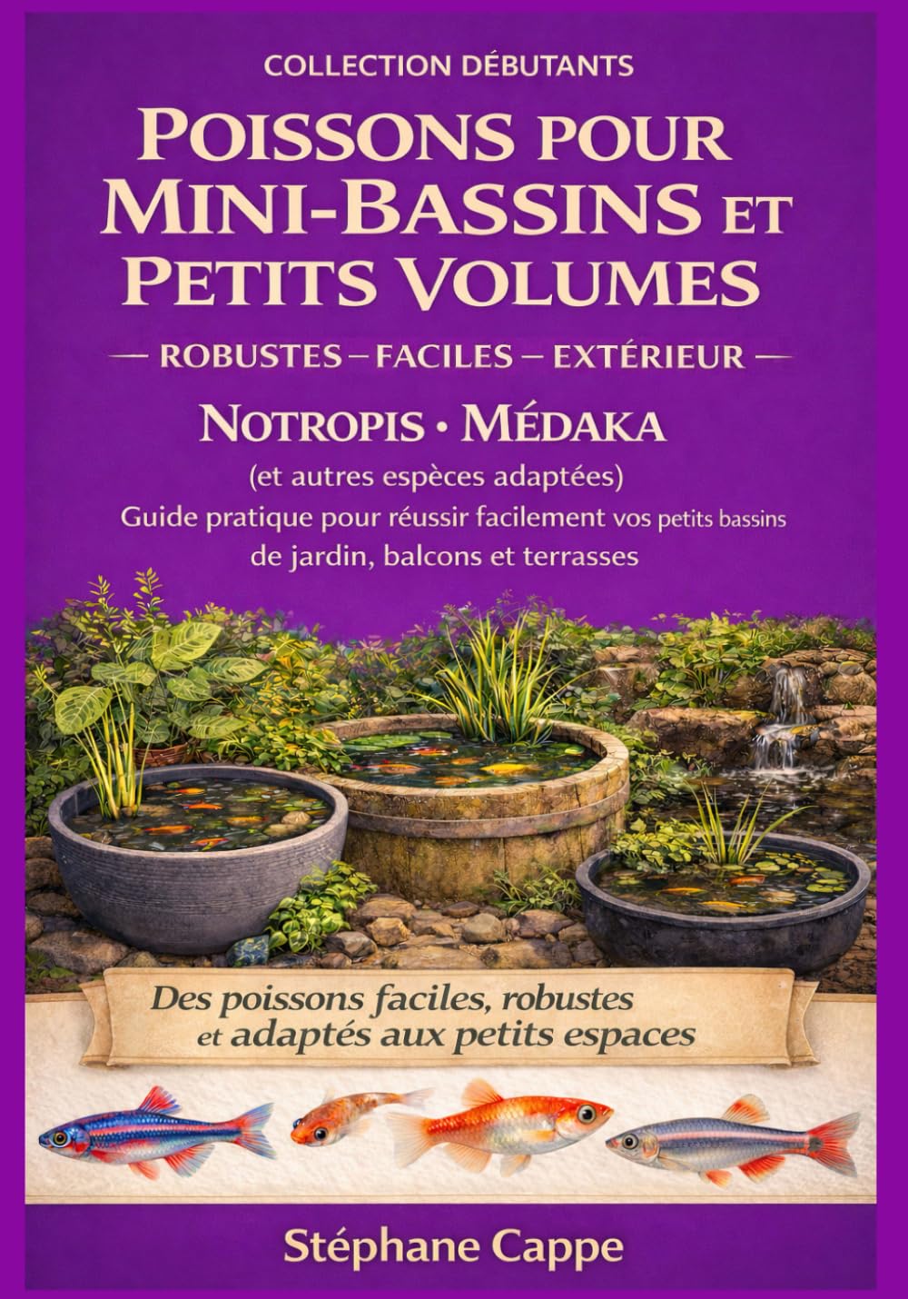Poissons pour mini-bassins, vasques, poubellariums et petits volumes: Notropis, Médaka et autres espèces adaptées – Guide pratique pour bassins de ... (Bassin A à Z : Collection Débutants)