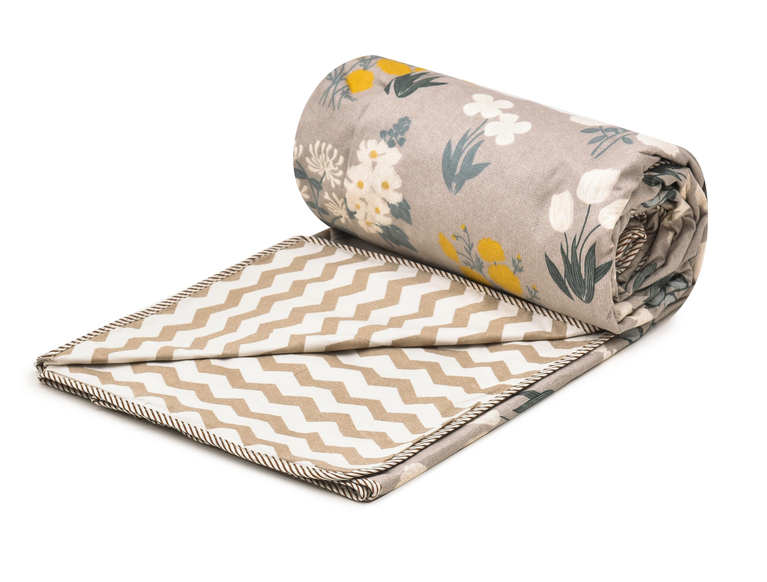 COZY FURNISH Super Soft Brushed Microfiber Cotton 3 Layer Breathable Double Dohar Lightweight Bed Dohar 84X96(Inches) 213X243(CM) Flannel Dohar Throws for Bed