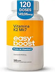 Vitamina K2 Mk7 Easy Boost 149,06mcg Menaquinona7 120 Caps