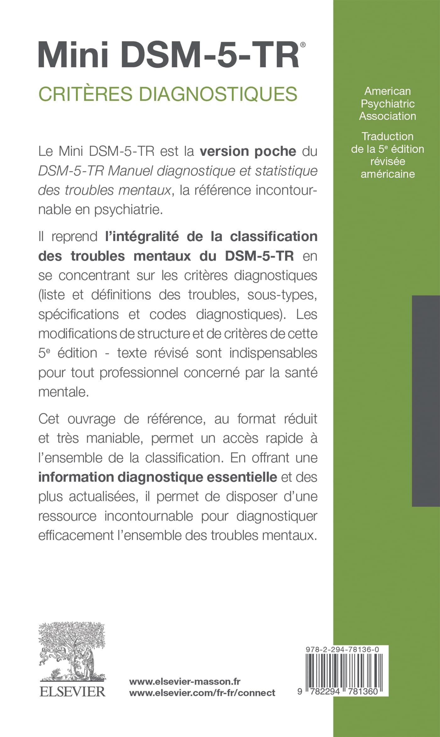 Mini DSM-5-TR - Critères diagnostiques