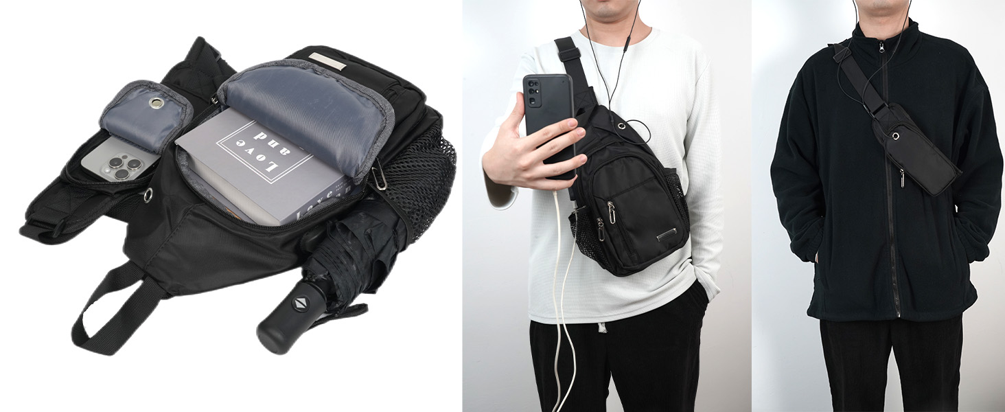 Amazon.com | JENAGREEN Waterproof Sling Backpack Crossbody Sling