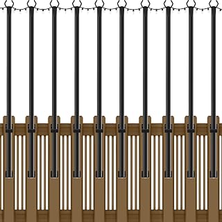 NUERPO String Light Poles,Metal Poles for Hanging Outdoor Light Strings, Light Poles Stand for Outside Garden,Patio,Wedding,Backyard,Deck,Party (10 Pack 5FT String Light Poles)