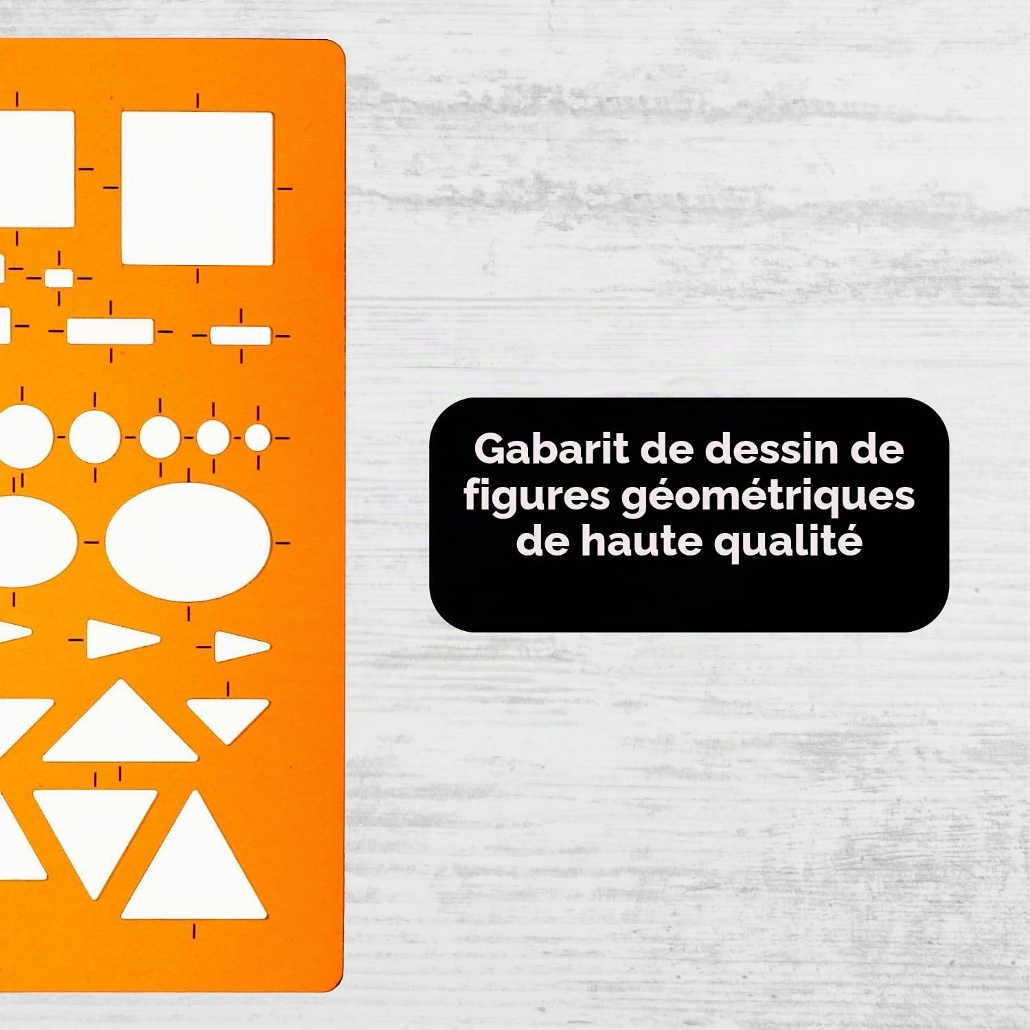 Trace Gabarit Cercle Carré Rectangle Flèche Ellipse Triangle Hexagone Pentagone Symboles - Dessin Technique Traçage Illustration