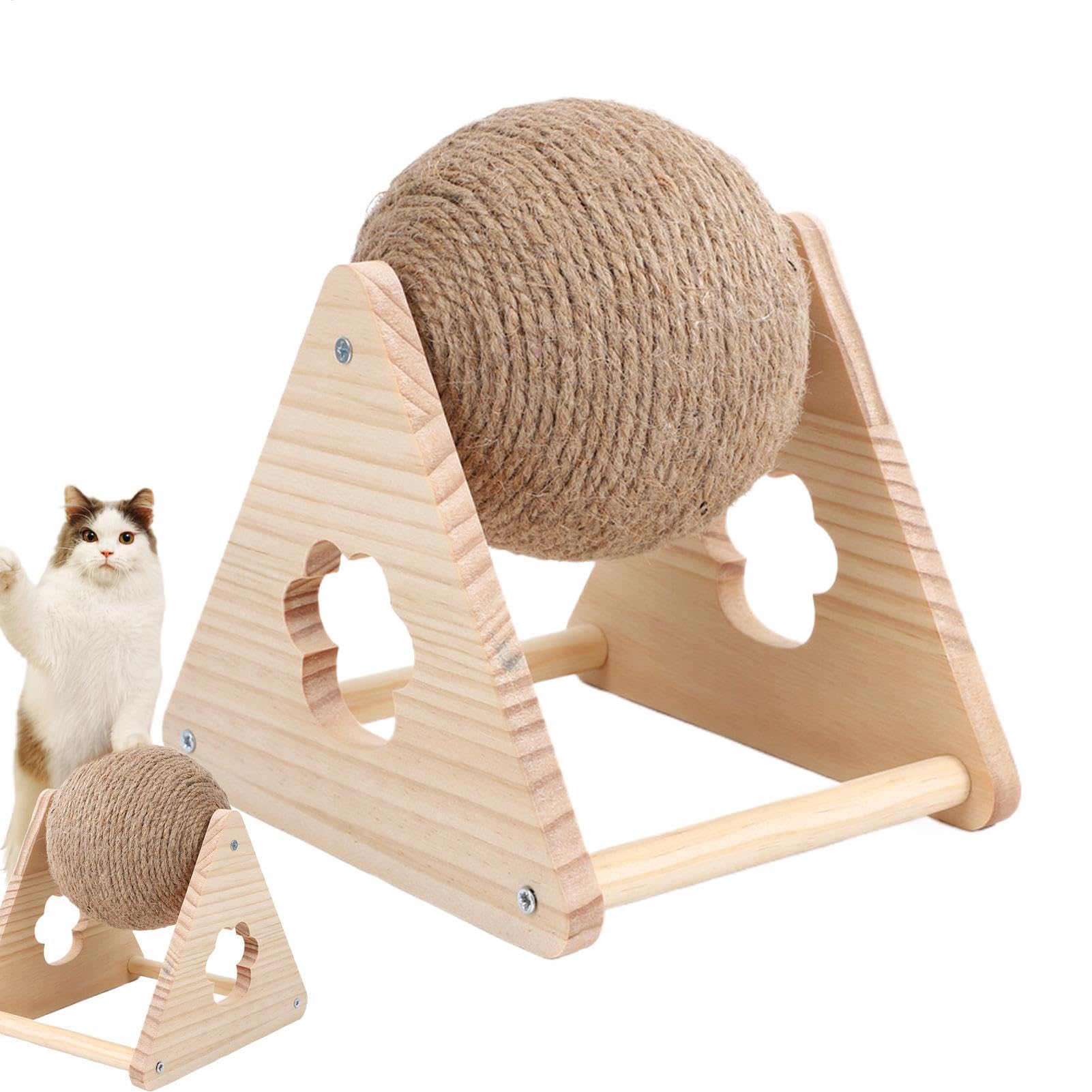 Arbre à chat stable avec balle rotative pour canaliser l'énergie des chatons