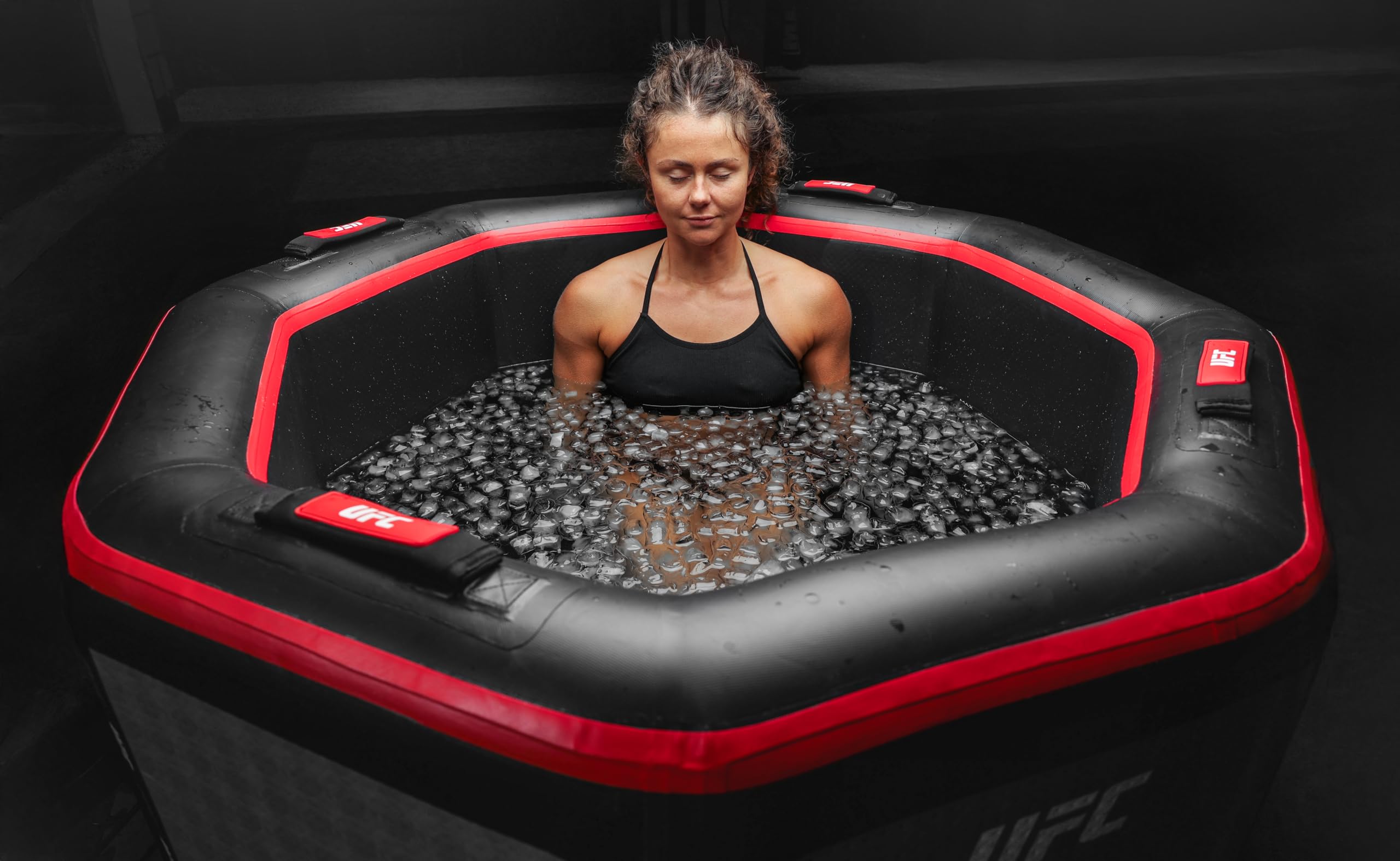 N NETSPA Pack Chiller 3-40°C 3kw Ice Bath Octagon UFC (SP-UFC250-CK3) - Bagno Freddo Dropstitch Terapia Freddo Nuova Generazione - 130 x 90 cm - 1 Persona 357 L