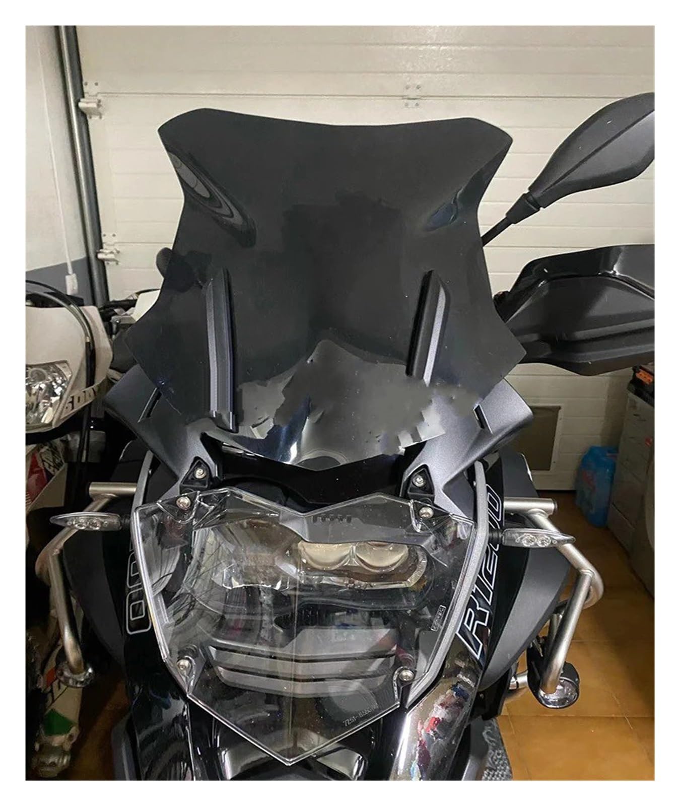 Faros Moto Cubiertas Para BMW R1250GS R 1250 GS R 1250GS Para Adventure 2019-2023 Protector De Faros Delanteros protectora faros motocicleta(Smoke with sticker)