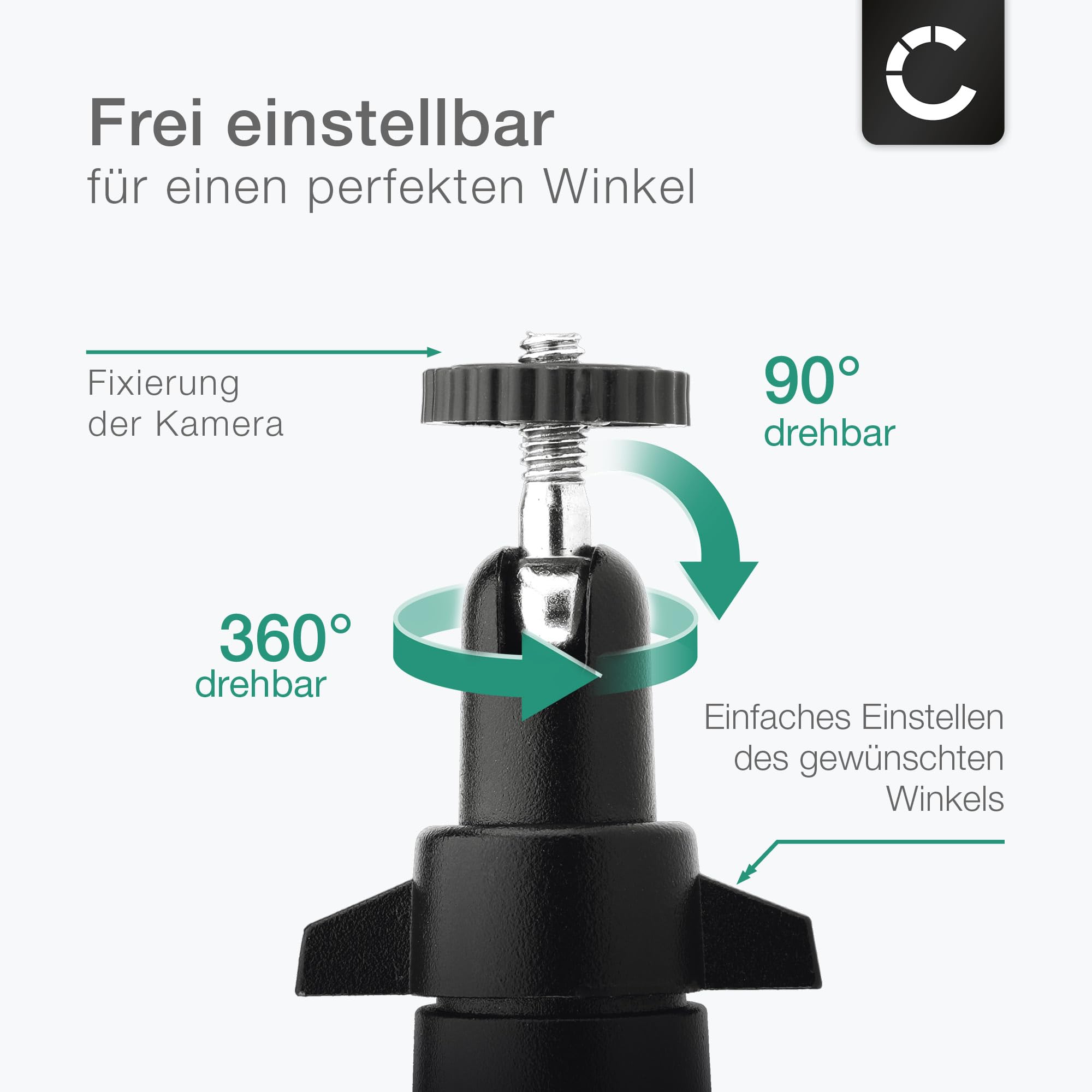 Wandhalterung, 360-Grad-verstellbare Sicherheits-Wa Produktbild-Vorschau 4