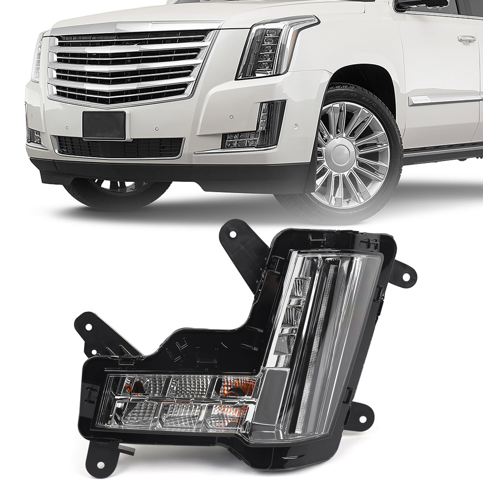 エスカレード　右フォグライト2015-2020 Amazon.com: FIONE LED Fog Light for Cadillac Escalade 2015-2020
